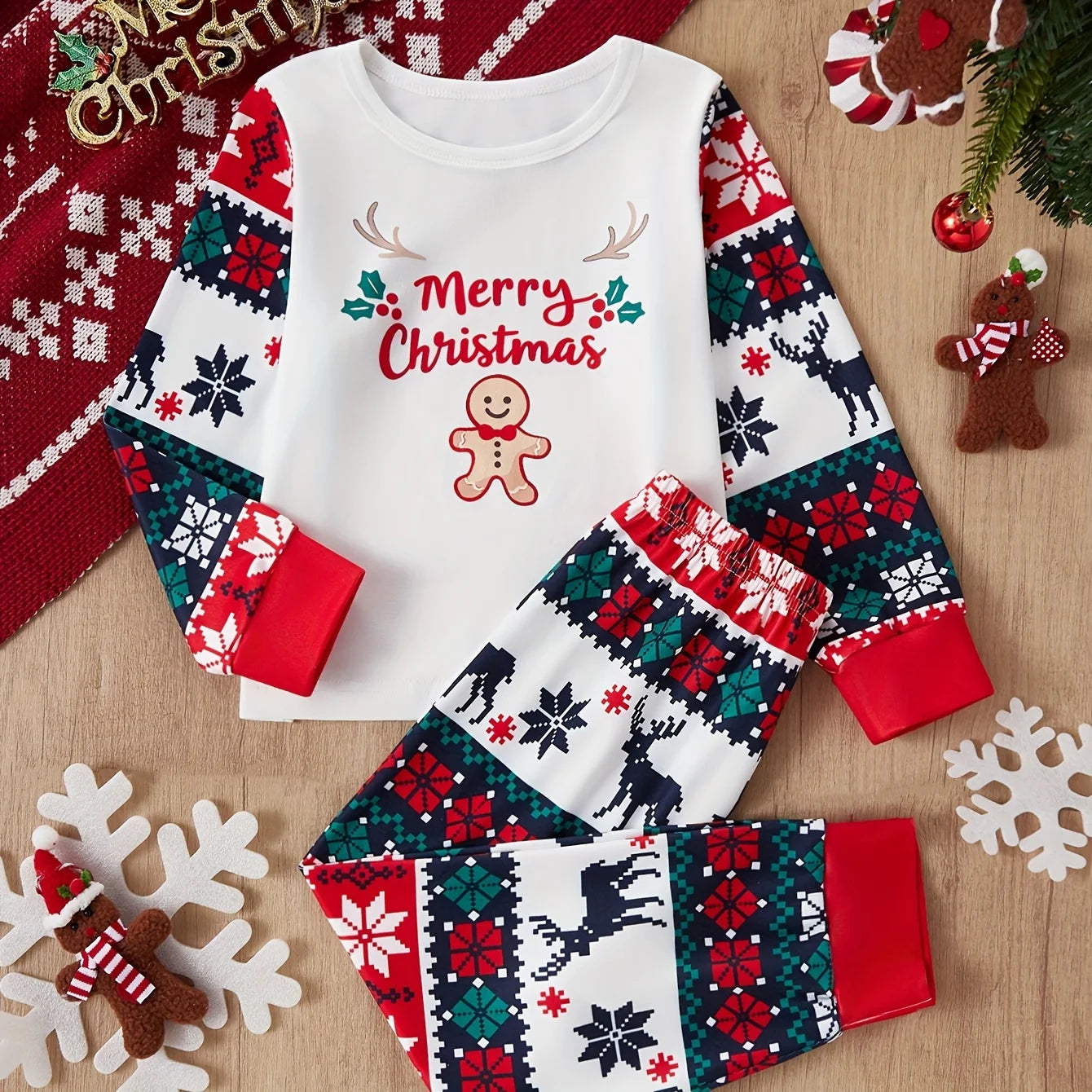 Christmas parent-child pajamas and pants set