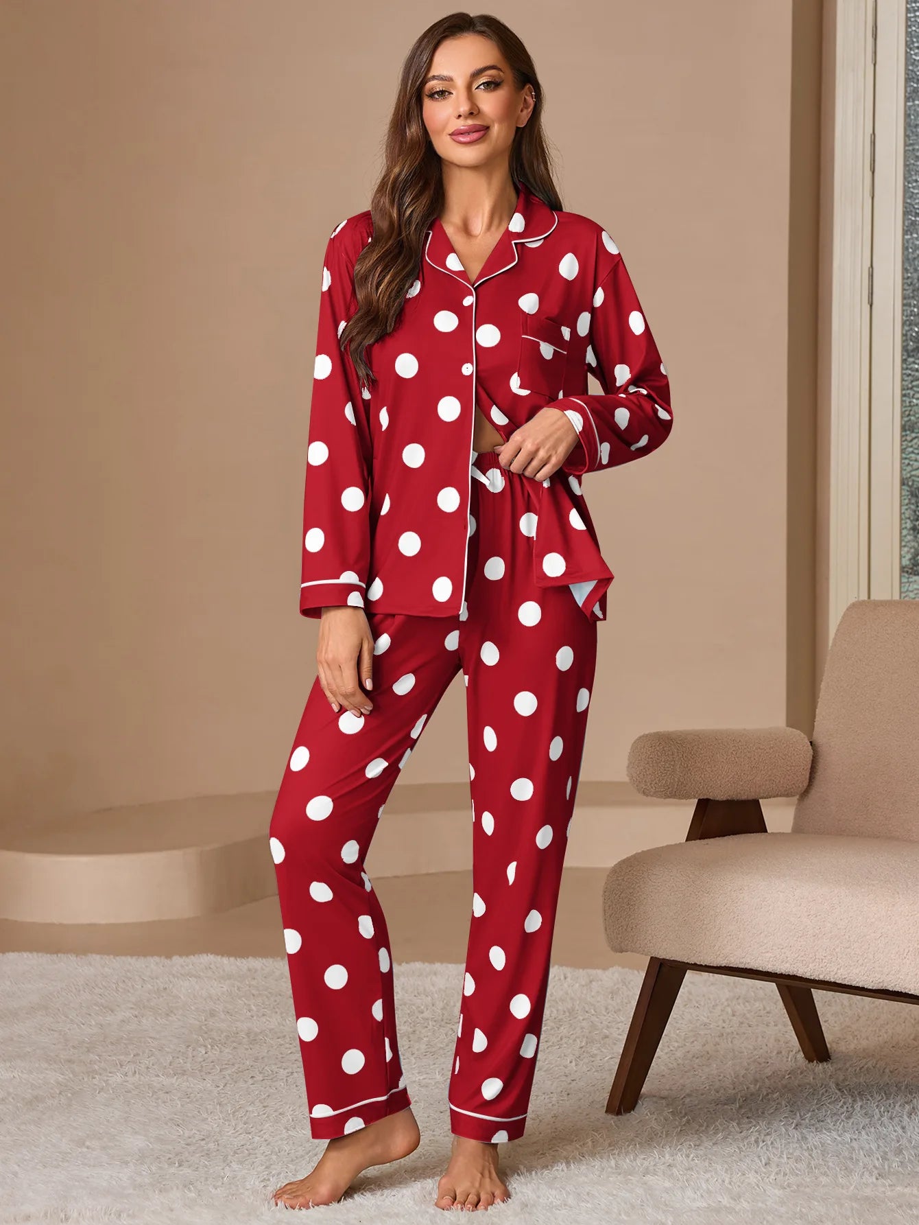 Women's Pajamas With Pants Trousers Sets Night Wear