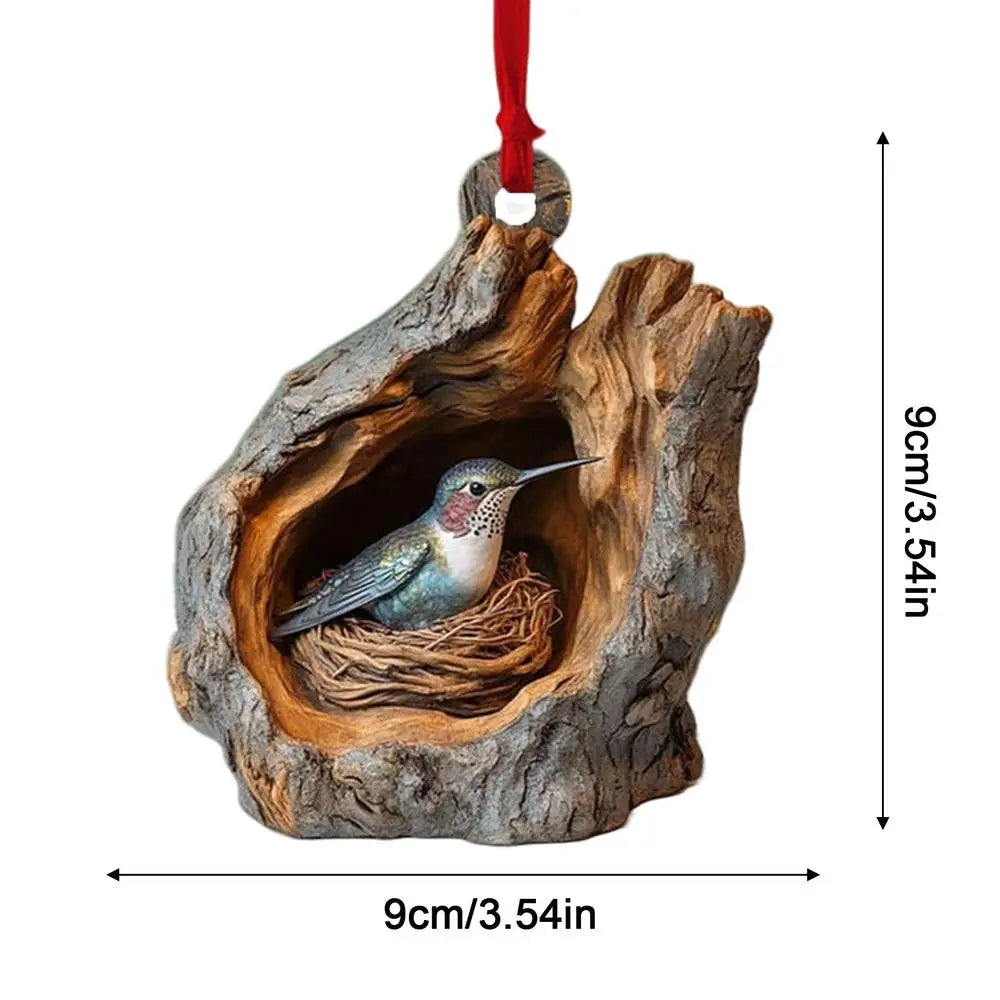 Animal Christmas Ornaments 2D Cute Christmas Acrylic Pendant Animal Raccoon