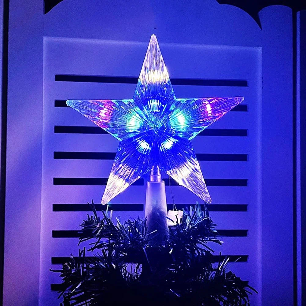 15cm Christmas Tree Top Star Light LED Glowing Star