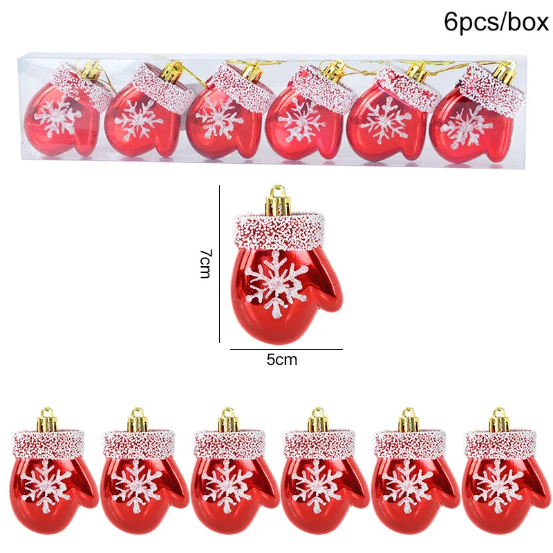 6pcs Christmas Lollipop Candy Cane Pendant