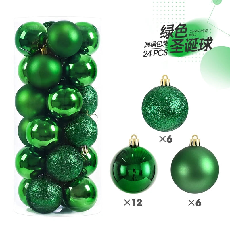 24/36Pcs Christmas Decoration 3/4CM Balls Hanging Christmas