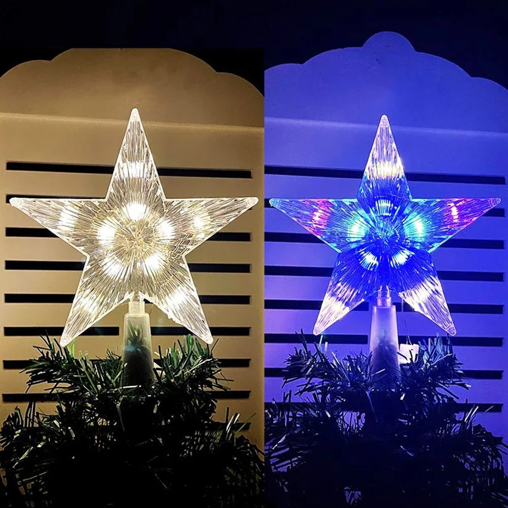 15cm Christmas Tree Top Star Light LED Glowing Star
