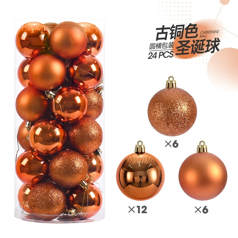24/36Pcs Christmas Decoration 3/4CM Balls Hanging Christmas