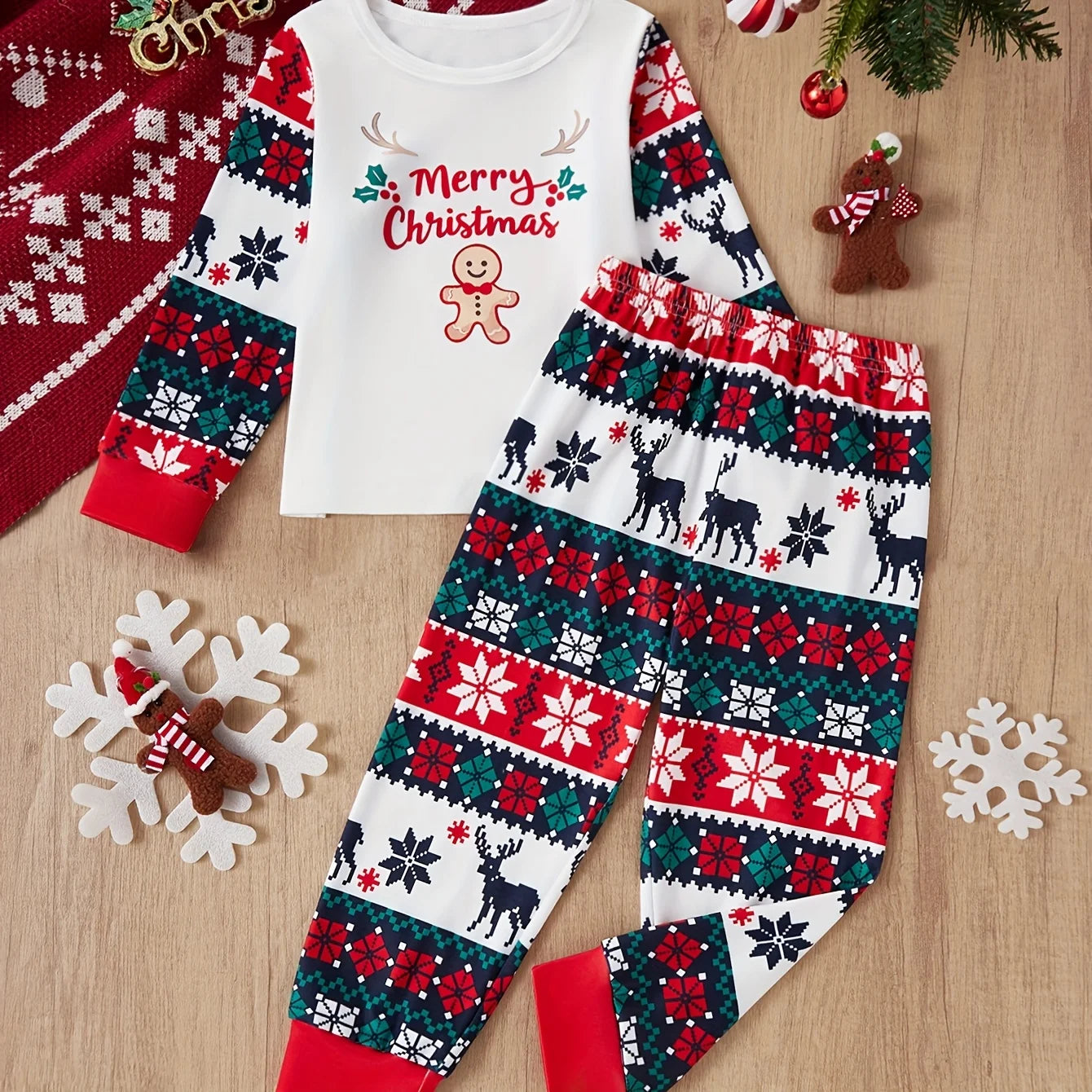 Christmas parent-child pajamas and pants set