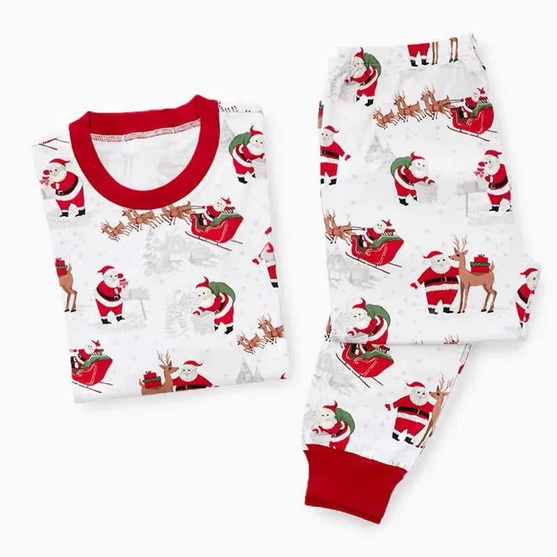 Xmas Family Look Pyjamas Santa Claus Print Christmas Pajamas Set