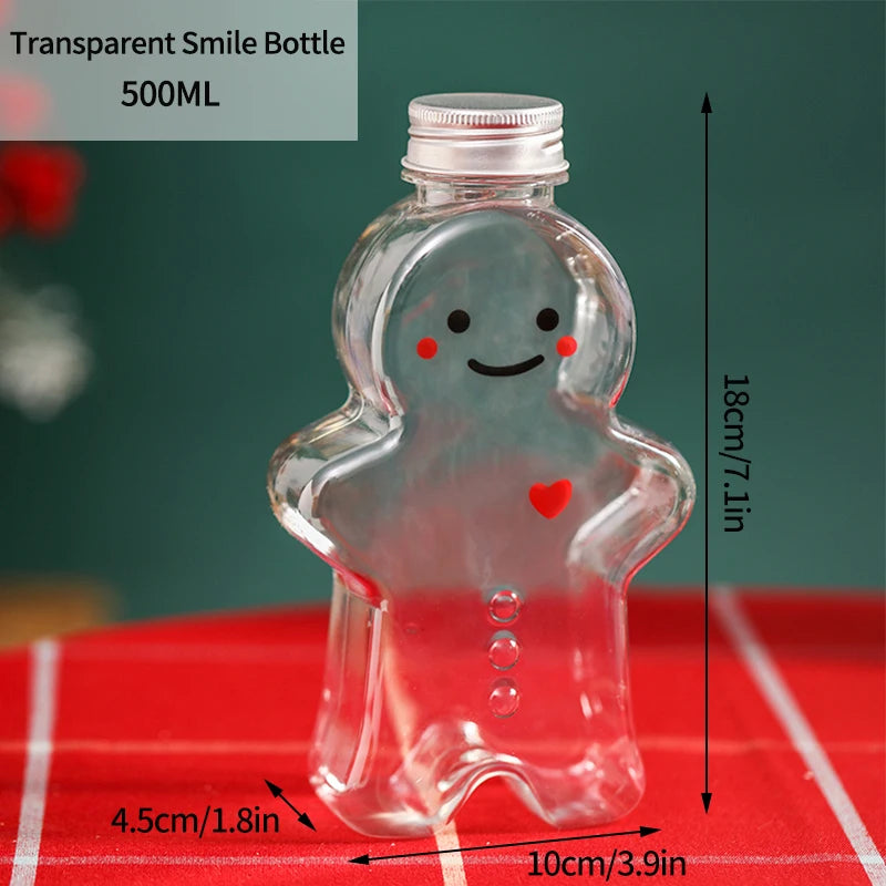 Tree Milk Tea Bottle Plastic Candy Juice Coffee Packing Bottle New Year Party Decor