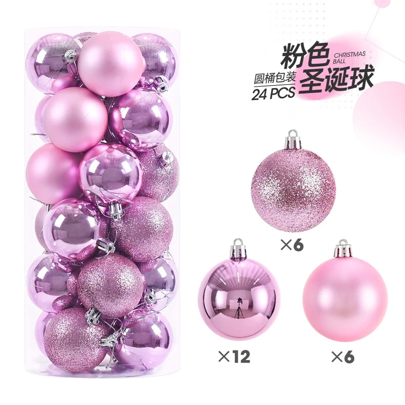 24/36Pcs Christmas Decoration 3/4CM Balls Hanging Christmas