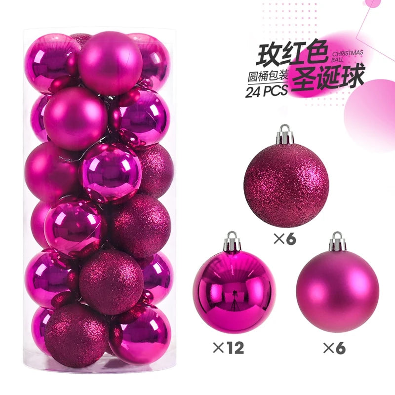 24/36Pcs Christmas Decoration 3/4CM Balls Hanging Christmas