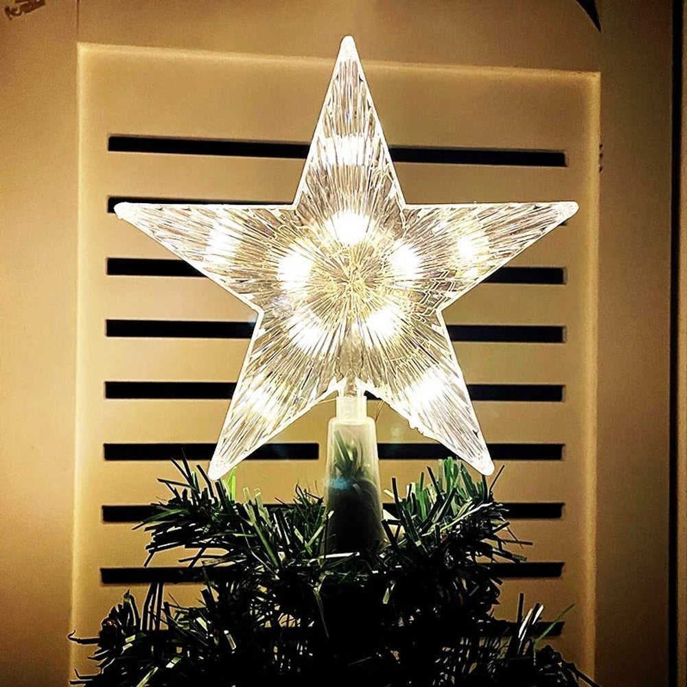 15cm Christmas Tree Top Star Light LED Glowing Star