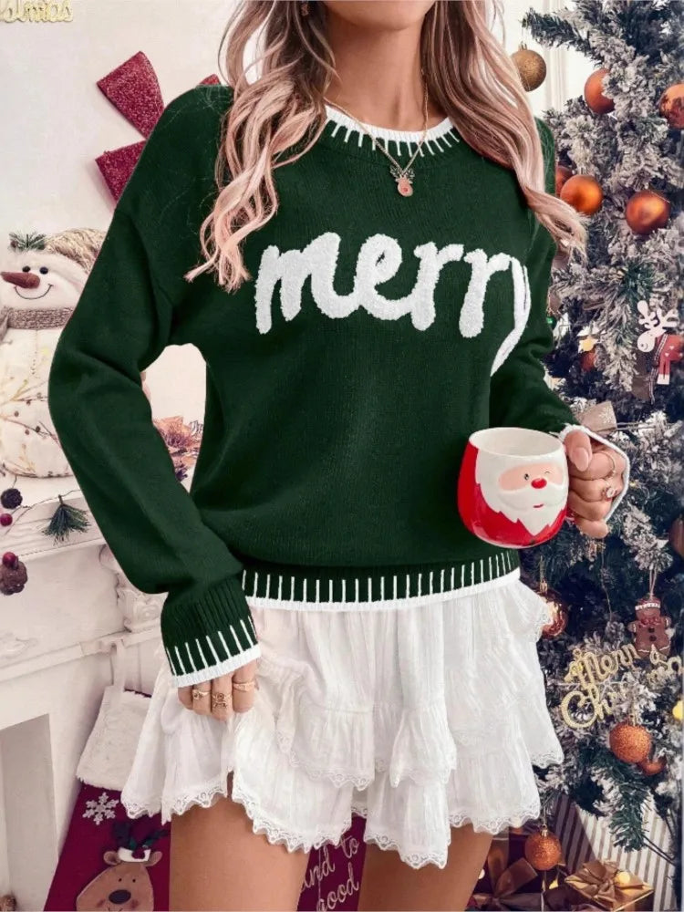 Autumn Winter Christmas Sweater Women's Casual Fashion