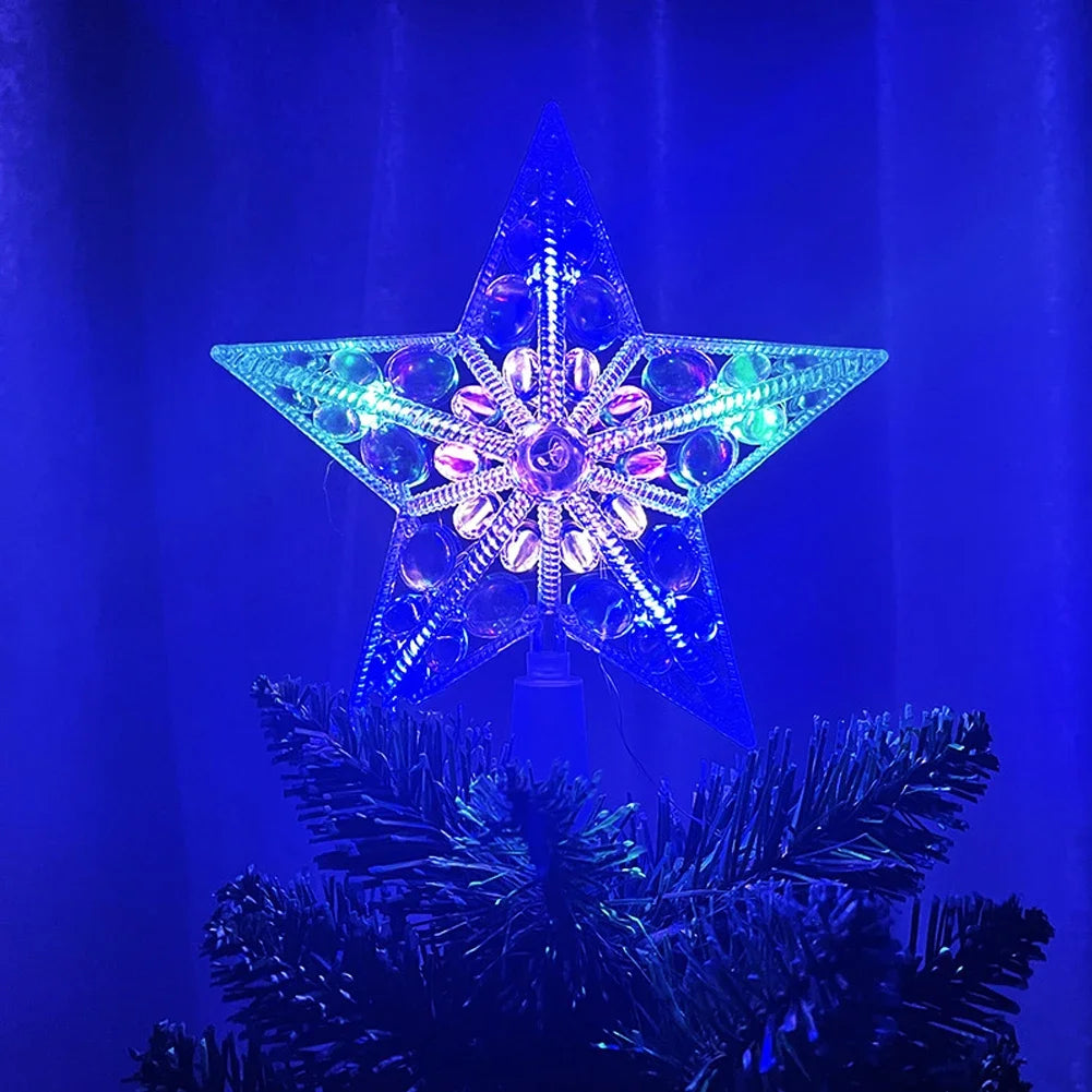 15cm Christmas Tree Top Star Light LED Glowing Star