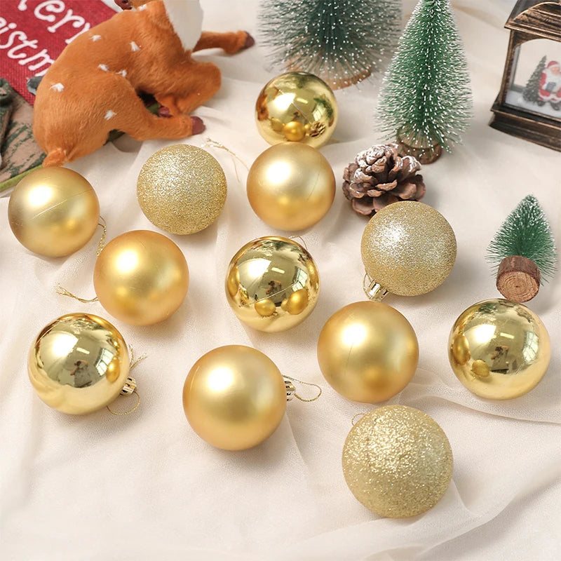 24/36Pcs Christmas Decoration 3/4CM Balls Hanging Christmas