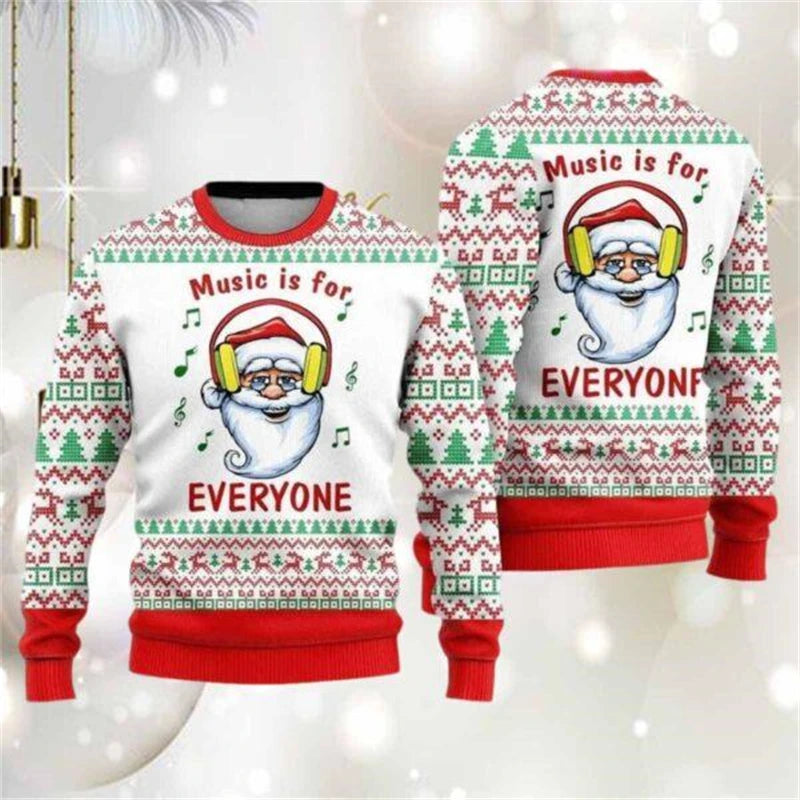 Funny Santa Claus Graphic Ugly Christmas Sweater For Men