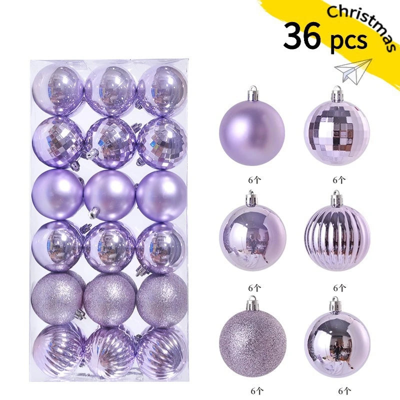 24/36Pcs Christmas Decoration 3/4CM Balls Hanging Christmas