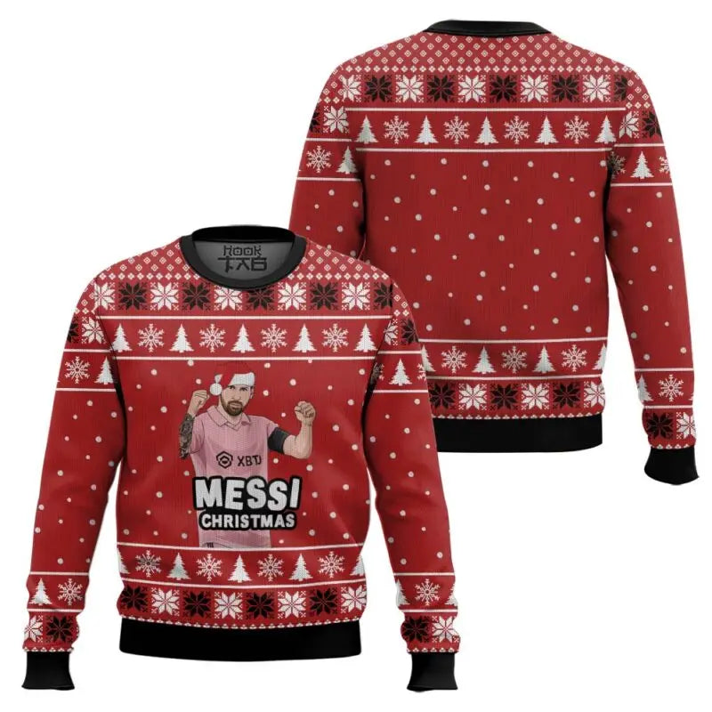 Christmas Sweater Football Star Q-Version Snowflake