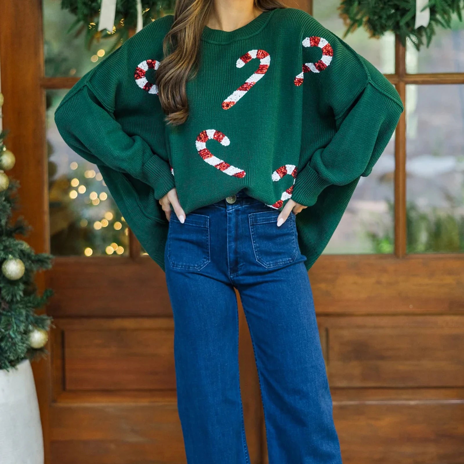Christmas Sweater for Women Ugly Crew Neck Sweater