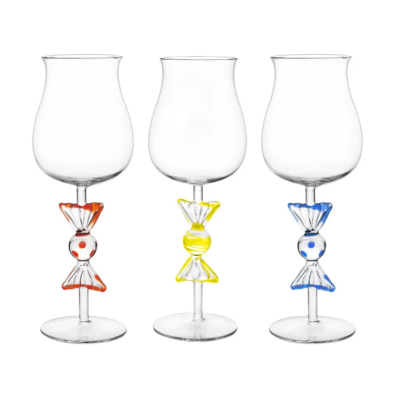 High Borosilicate Creative Candy Glass High Foot Cup